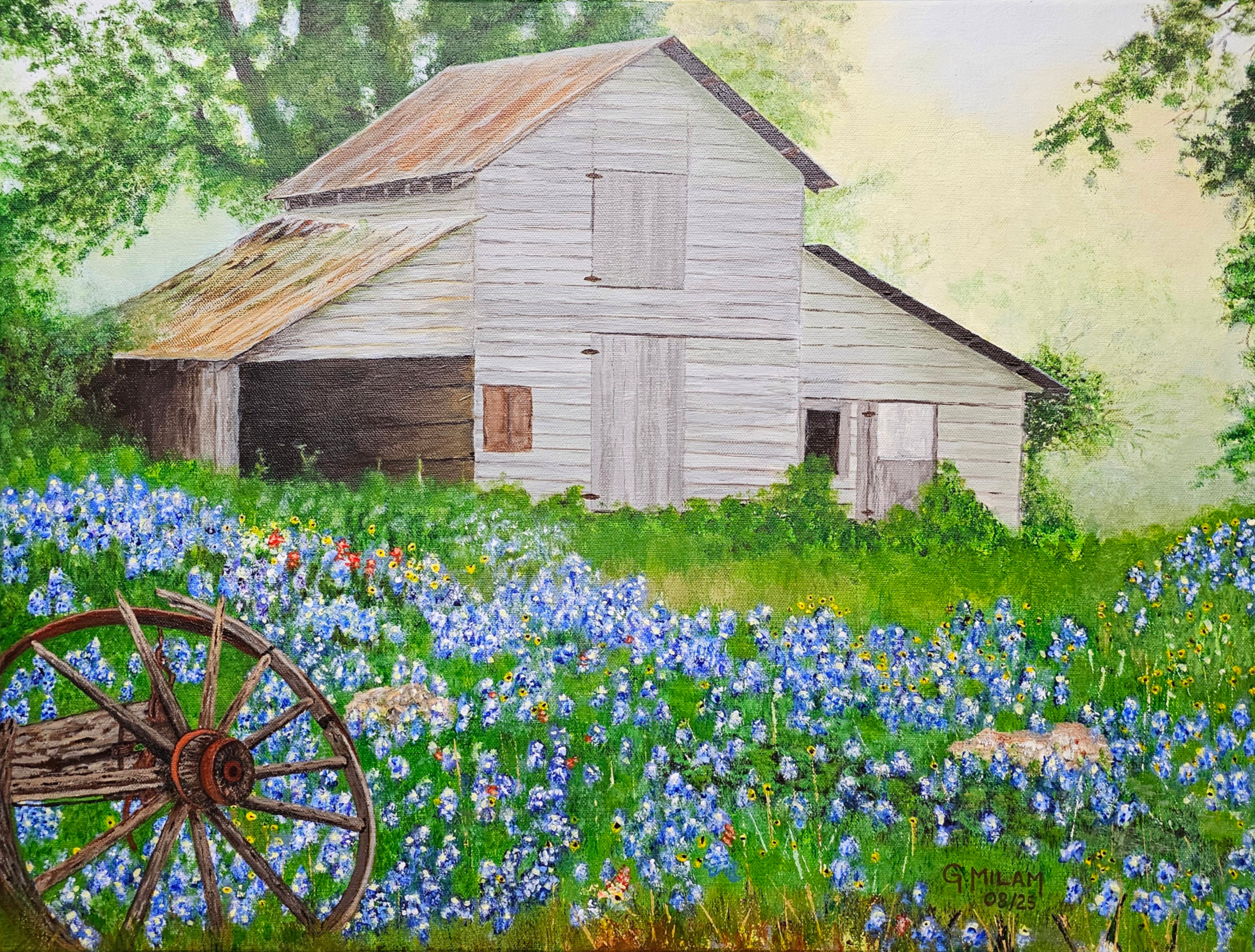 Misty Morning Barn - 12" X 16" Print Only
