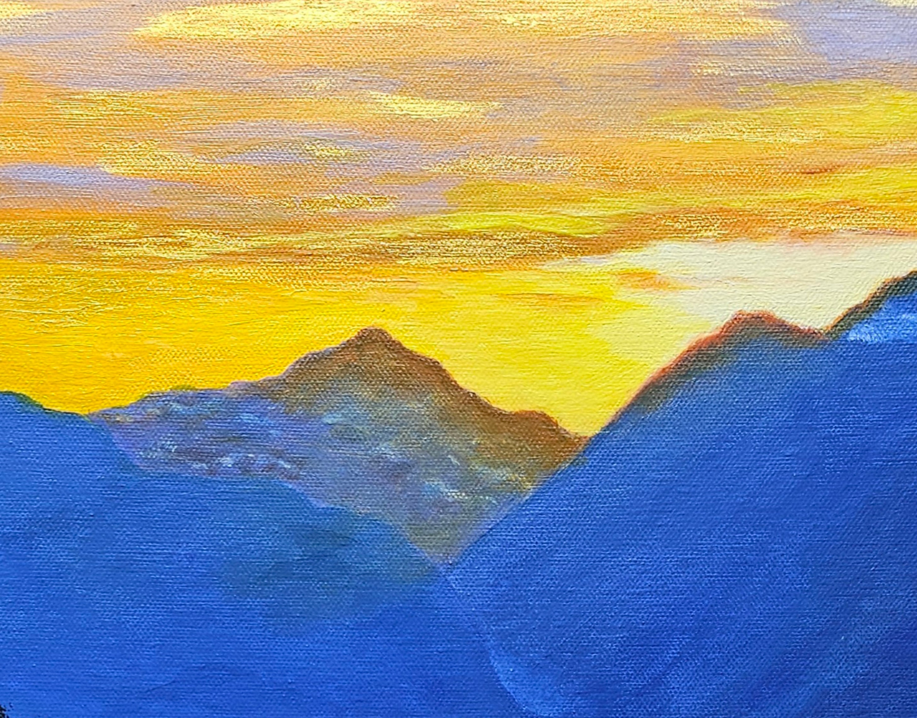 Alaska Gold #3 - Gold At The Edge Of Sundown - 18 X 24