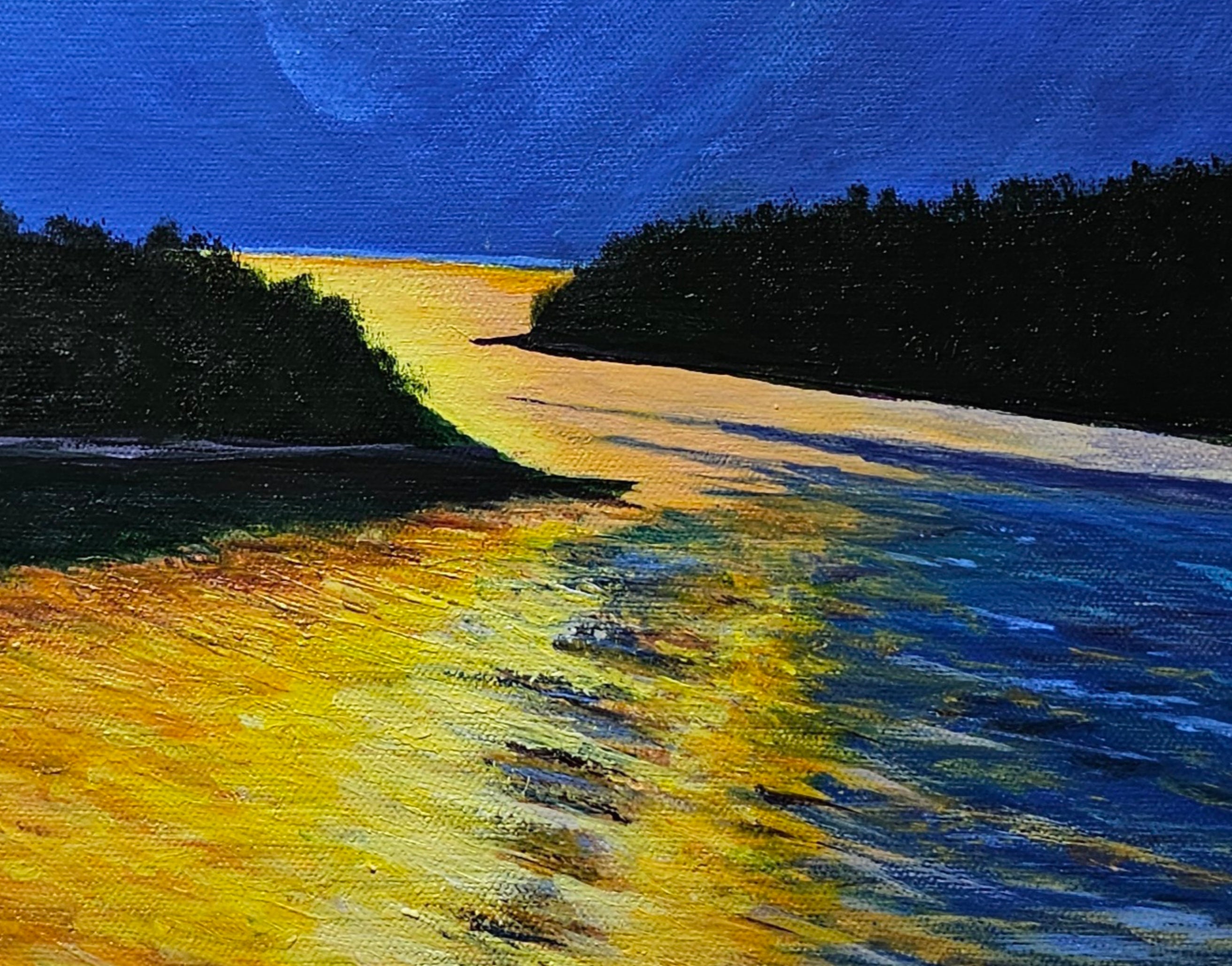 Alaska Gold #3 - Gold At The Edge Of Sundown - 18 X 24