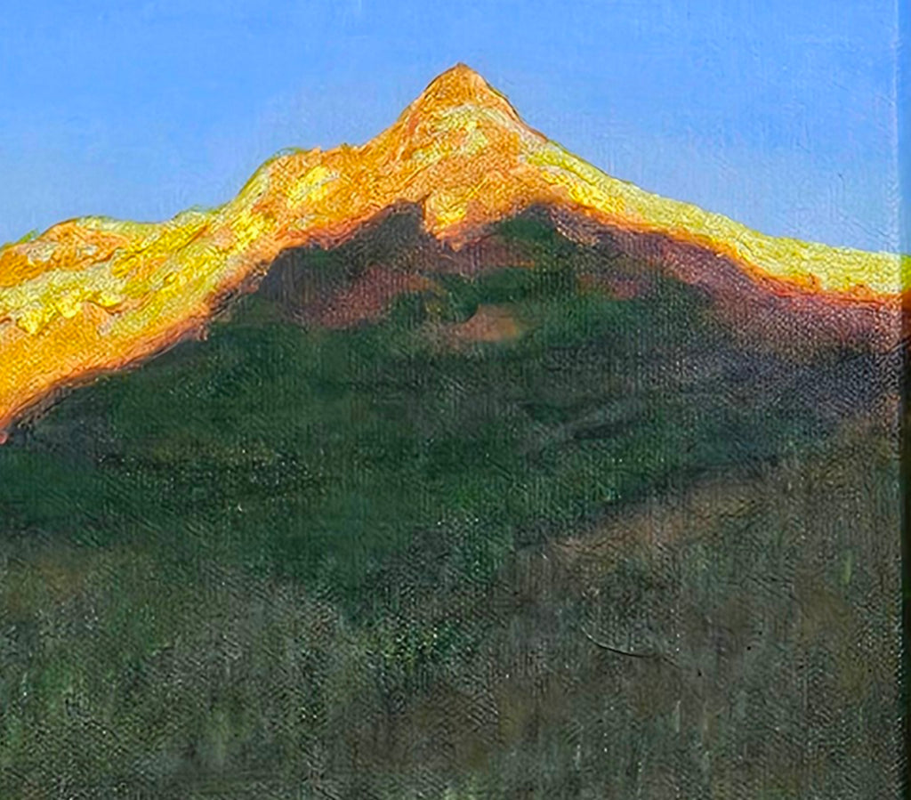 Alaska Gold #3 - Mountain Top Reflection - 18 X 24 -  acrylic on canvas